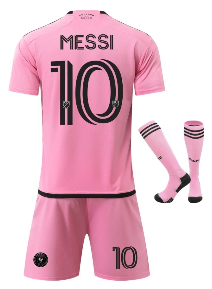 2425 Season Miami Messi Jersey Children's Football Shirt Sportswear Set