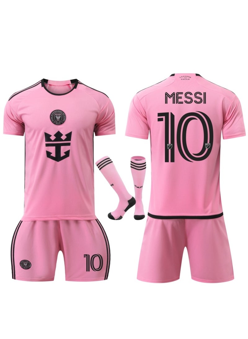 2425 Season Miami Messi Jersey Children's Football Shirt Sportswear Set