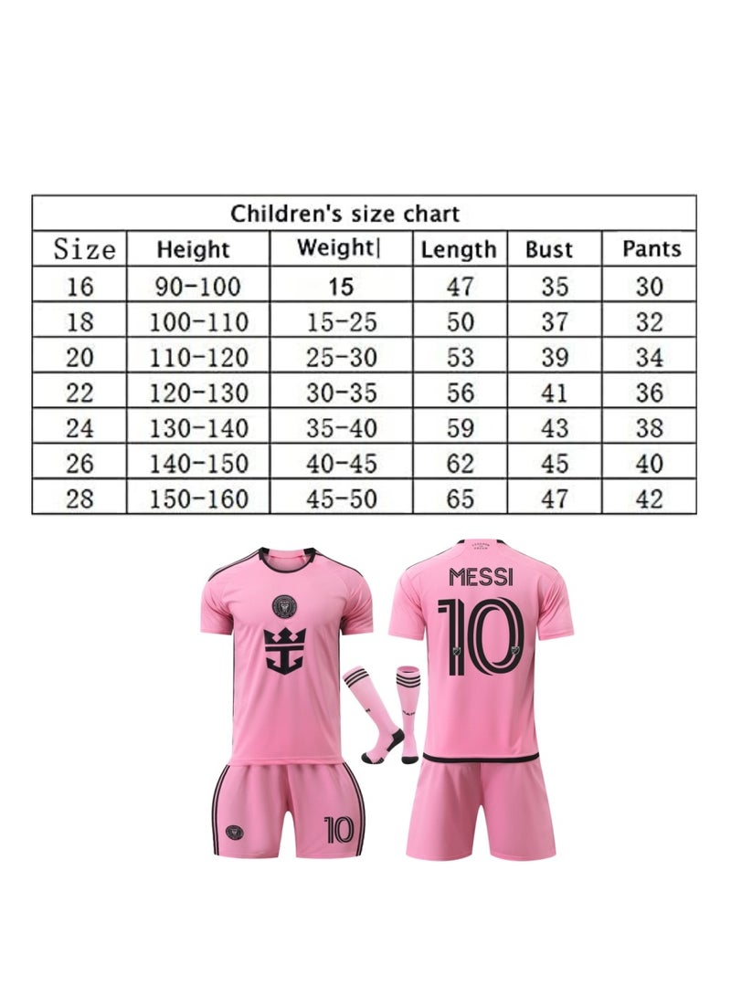 2425 Season Miami Messi Jersey Children's Football Shirt Sportswear Set