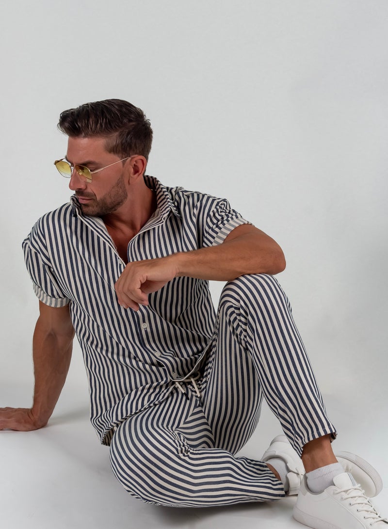 Men's Striped Co-ord SET for Effortless Style