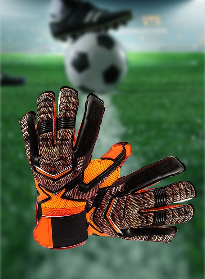 Goalie Gloves for Youth & Adult, Goalkeeper Gloves Kids with Finger Support, Soccer Gloves for Men and Women, Junior Keeper Football Gloves for Training and Match