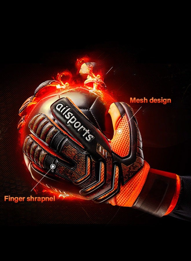 Goalie Gloves for Youth & Adult, Goalkeeper Gloves Kids with Finger Support, Soccer Gloves for Men and Women, Junior Keeper Football Gloves for Training and Match