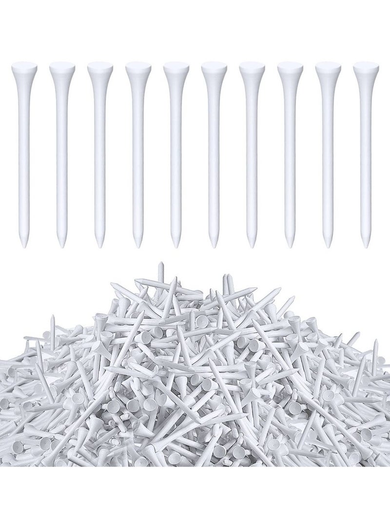 200 Pcs Golf Tees Bulk Wood Tees 3-1/4 Inch Tall, White Golf Tees for Women Men Ladies Clubs Golf Ball Theme Party Accessories