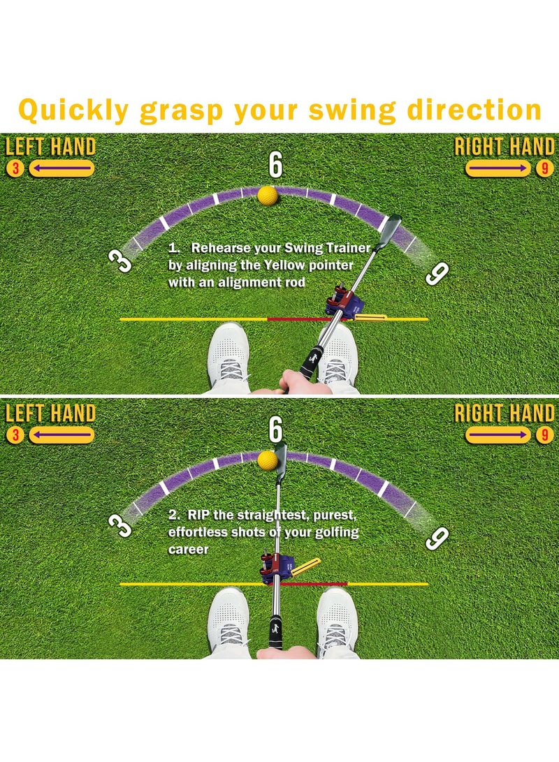 Golf Swing Precision Trainer - Instant Swing Feedback - Guides The Golfer Along The Desired Swing Path| Improved Accuracy | Enhanced Stability - Golf Training Aid for Beginners and Pro