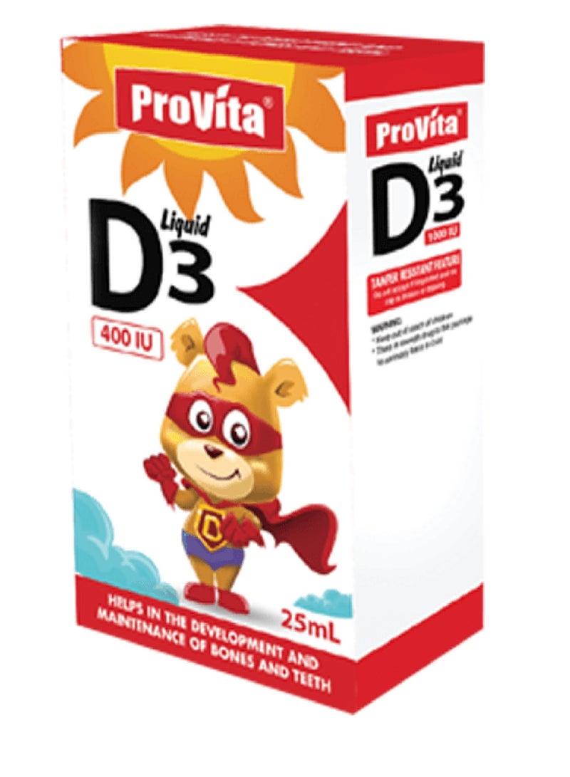 Vitamin D3 Liquid 400IU 25mL