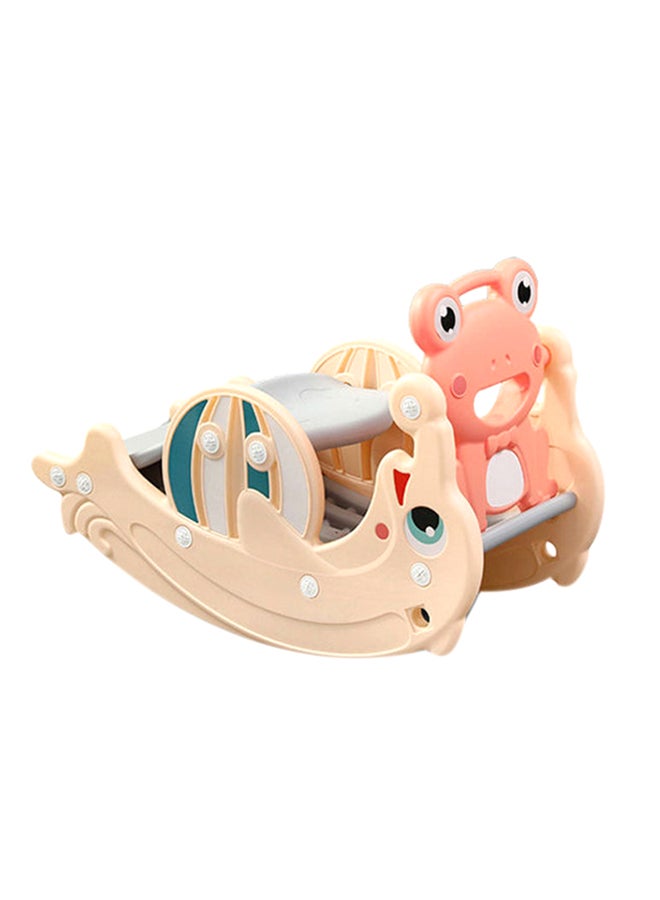 Multifunctional Indoor Cartoons Baby 2 In 1 Rocking Horse Slide 102x34x47cm