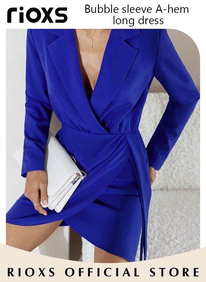 Women's Formal Dress, Slim High Waist Long Sleeve Bodycon Dress, Elegant Chic Work Dress, High-quality Business Dresses for Office, Professional Pencil Skirt, Perfect for Office Wear or Upscale Events