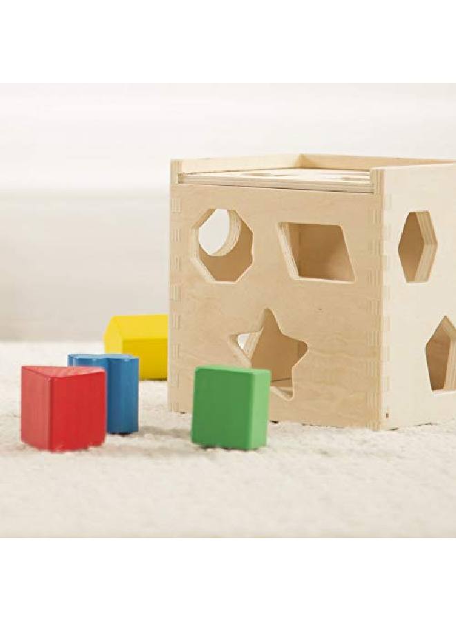 S Sorting Cube Classic Wooden Toy With 12 Ss