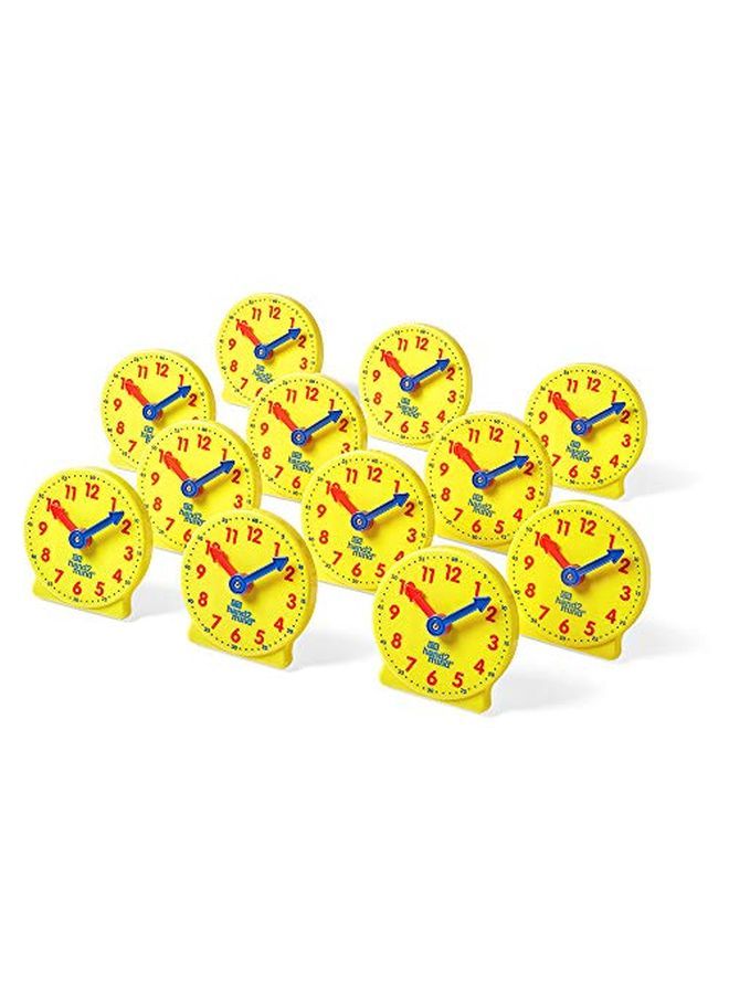 Mini Geared Clock Learning Clock Kids Clock Learning Teaching Clock Telling Time Teaching Clock Lean To Tell Time Clock For Kids Learning To Tell Time Clocks For Classroom (Set Of 12)
