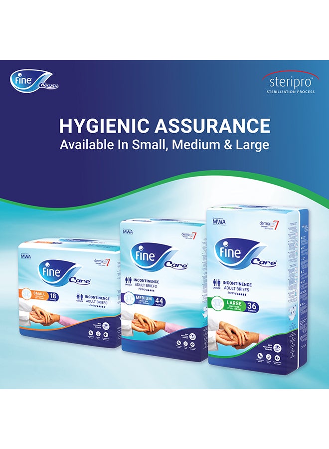 Incontinence Adult Diapers Breifs Large Size Waist 110-156 cm, Count 9