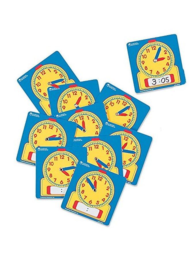 Write & Wipe Demonstration Clock 1 Piece Ages 6+ Paper Clocks For Teaching First Grade Learning Games Teaching Time Essentials Homeschool Supplies Classroom Supplies