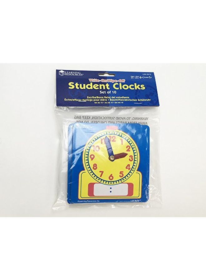 Write & Wipe Demonstration Clock 1 Piece Ages 6+ Paper Clocks For Teaching First Grade Learning Games Teaching Time Essentials Homeschool Supplies Classroom Supplies