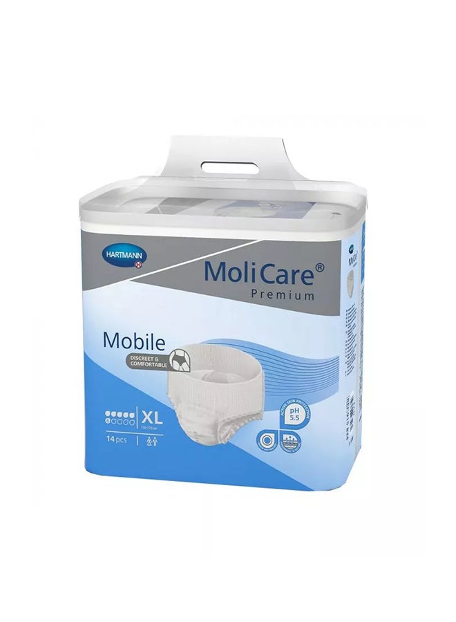 Molicare Premium Mobile, Size XL, 6 Drops, Pack of 14 Pieces