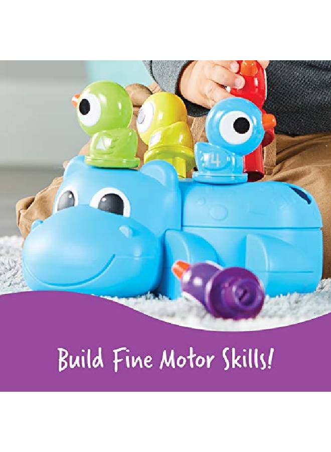 Huey The Fine Motor Hippo Fine Motor Toy For Toddlers Develops Counting And Color Recognition Educational Toys For Toddlers 7 Pieces Ages 18 Mos+