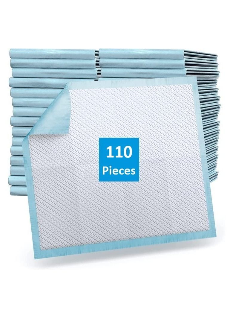 Incontinence Pads Disposable Underpads, Chux, Bed Covers Super Absorbent Protection for Kids Adults Elderly - 110-Pieces Packed in 11 Pouches 60 cm x 90 cm XL