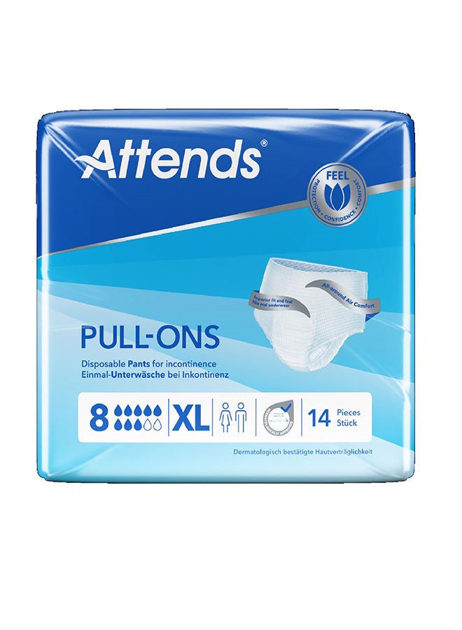 Pull - Ons 8, Disposable Pants, XL 14 Pieces