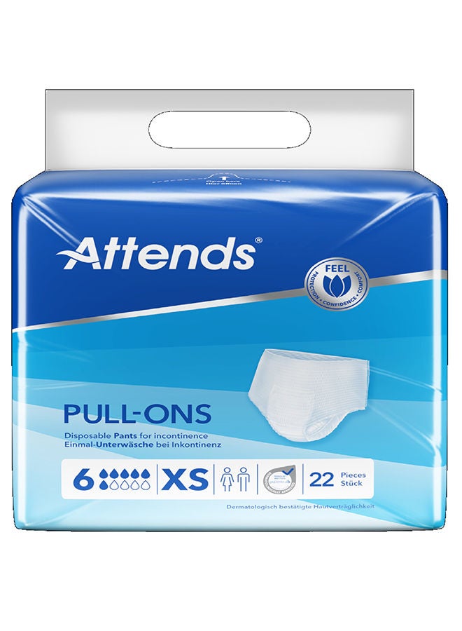 PULL- ONS Disposable Pants 6 XS, 22 Pieces