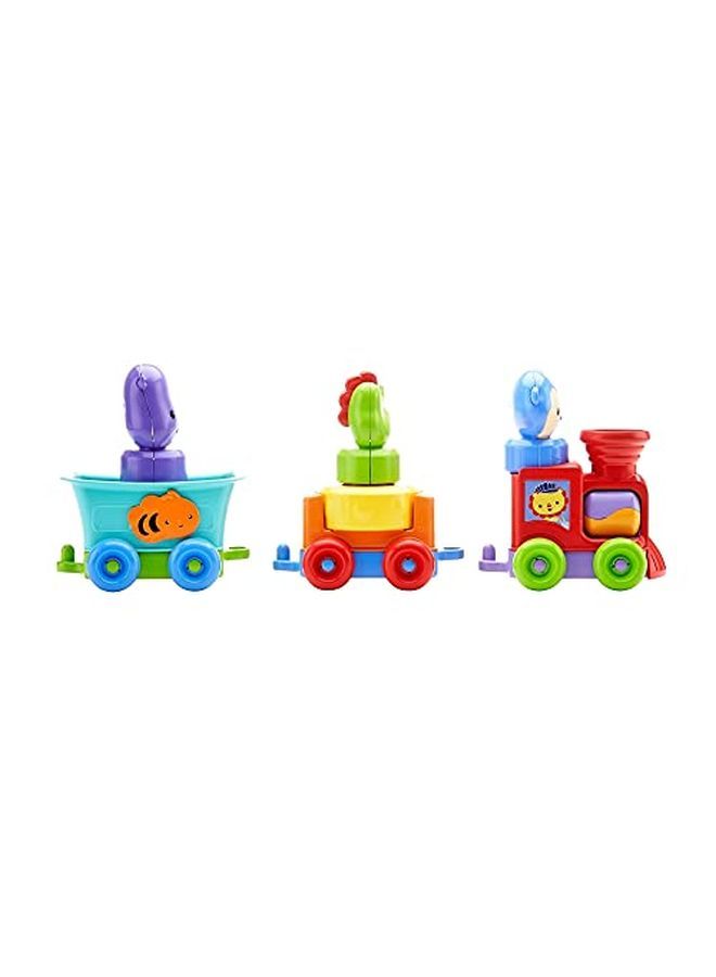 Silly Safari Rattle & Roll Animal Train Multicolor