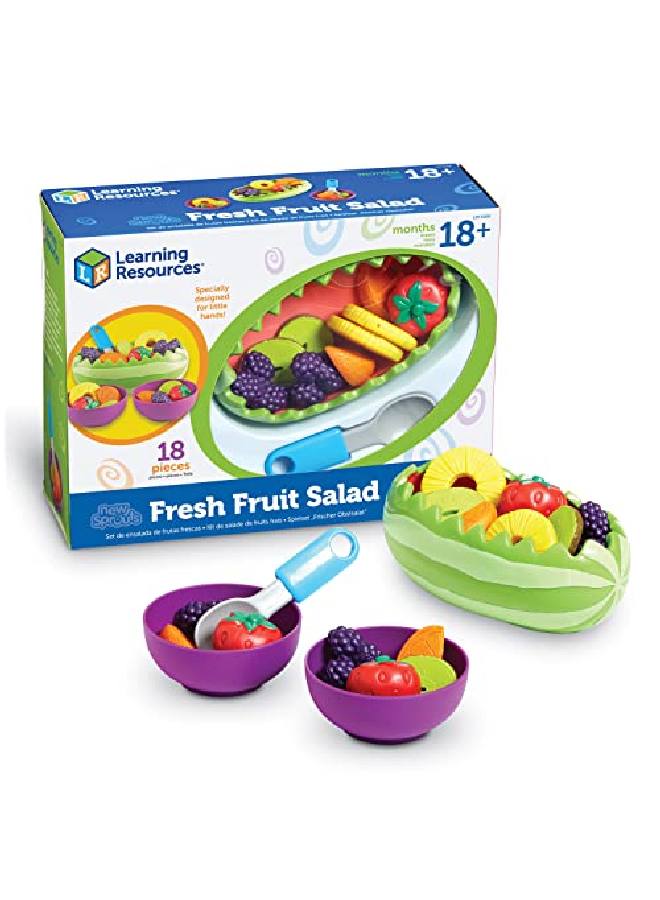 New Sprouts Fresh Fruit Salad Set 18 Pieces Ages 18+ Months Pretend Play Food For Toddlers Preschool Learning Toys Kitchen Play Toys For Kids