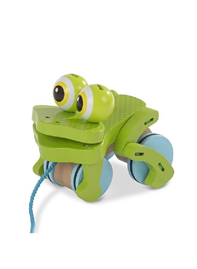 First Play Frolicking Frog Wooden Pull Toy