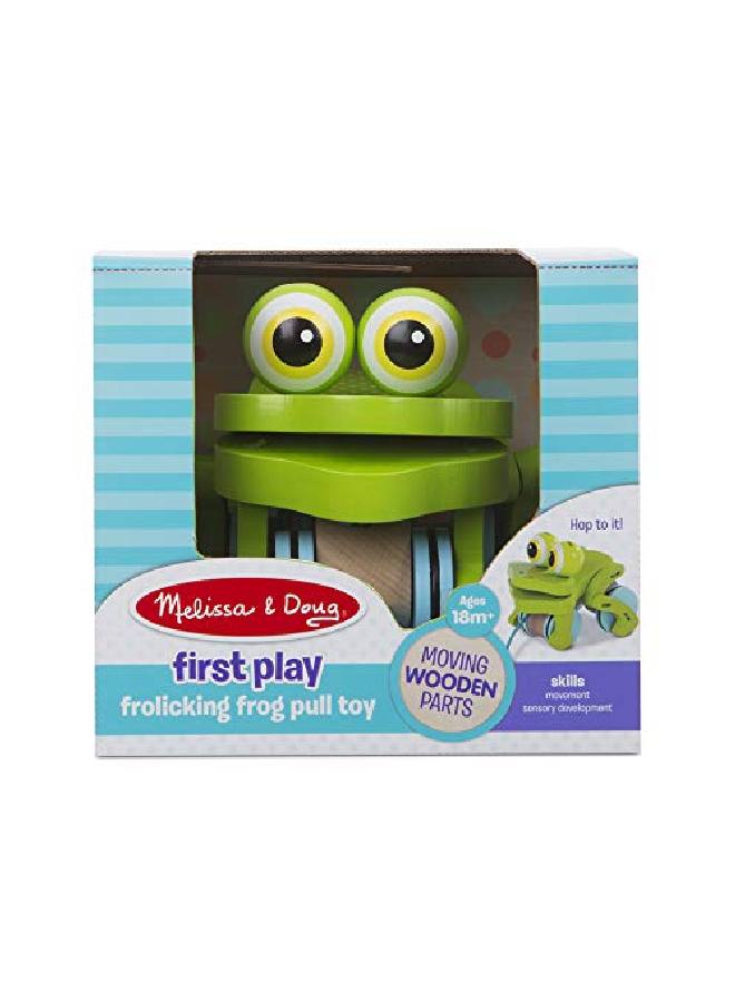 First Play Frolicking Frog Wooden Pull Toy