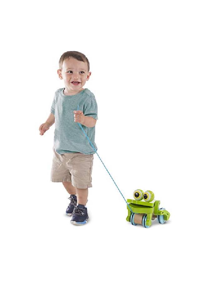 First Play Frolicking Frog Wooden Pull Toy