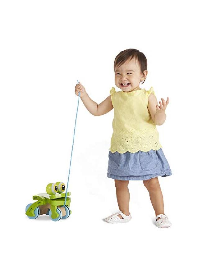 First Play Frolicking Frog Wooden Pull Toy