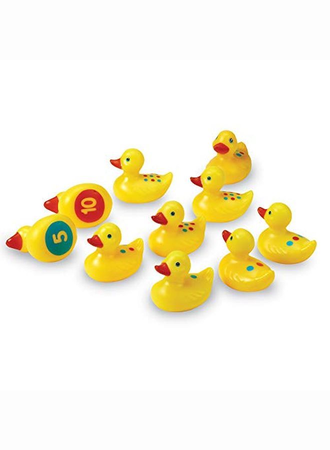 Number Fun Ducks Set Of 10 Multicolor 3 L X 21/2 W In