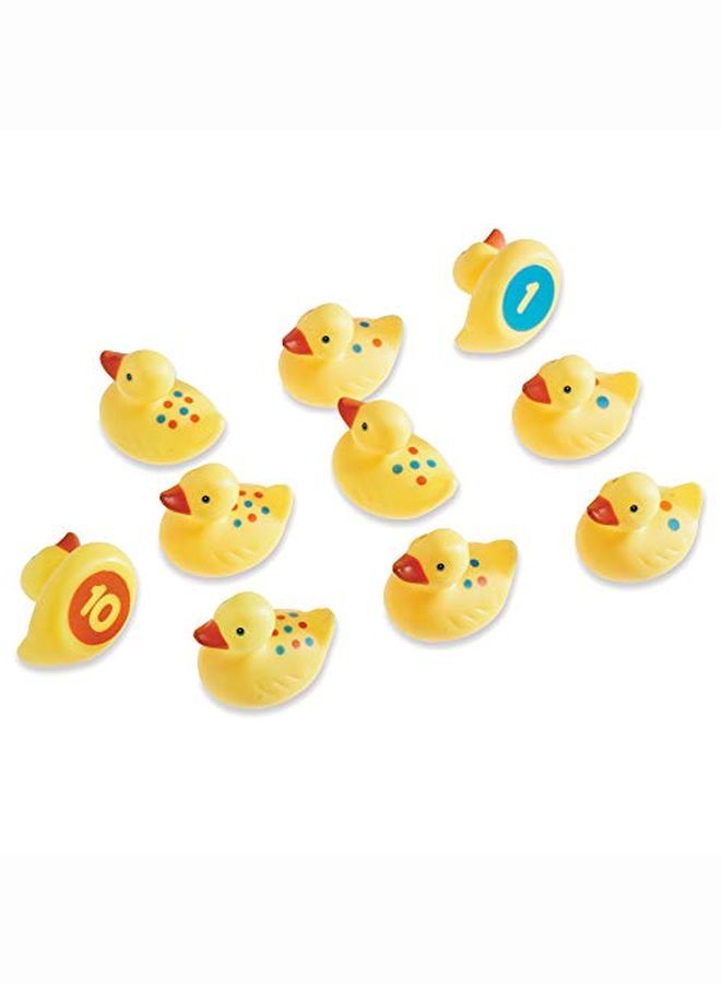 Number Fun Ducks Set Of 10 Multicolor 3 L X 21/2 W In