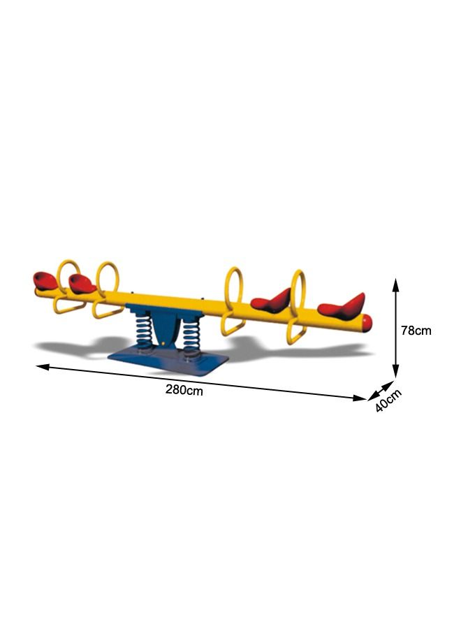 Outdoor Playground Four Seater Spring Seesaw For Kids And Adult