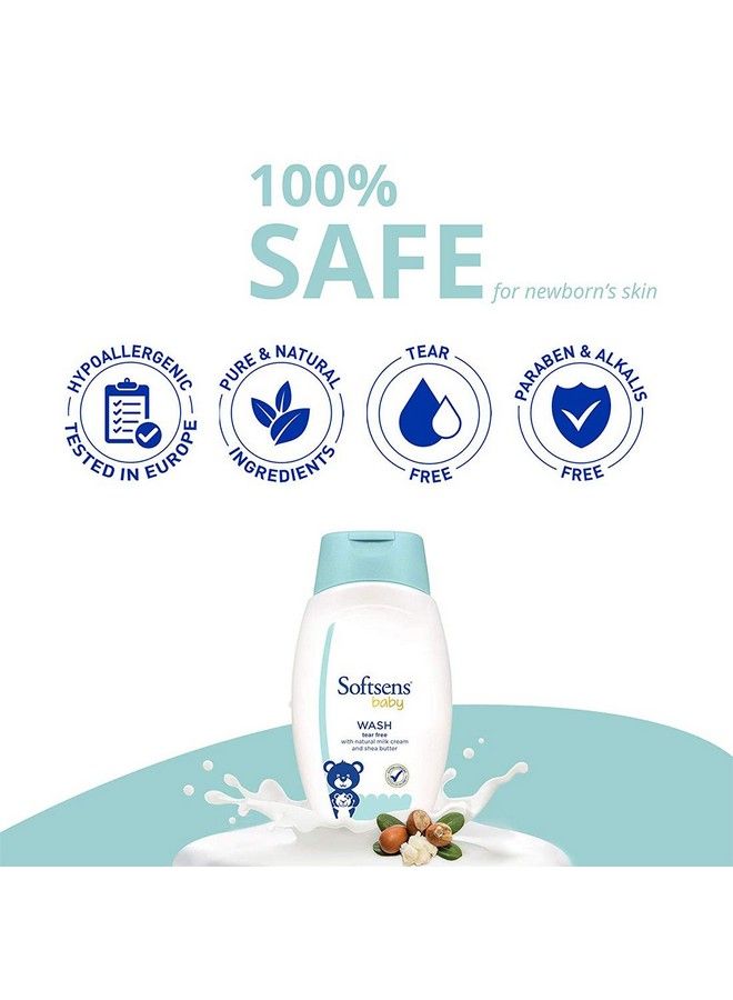 Sotftsens Baby Tear Free Baby Wash With Natural Milk Cream & Shea Butter (200Ml X Pack Of 2)