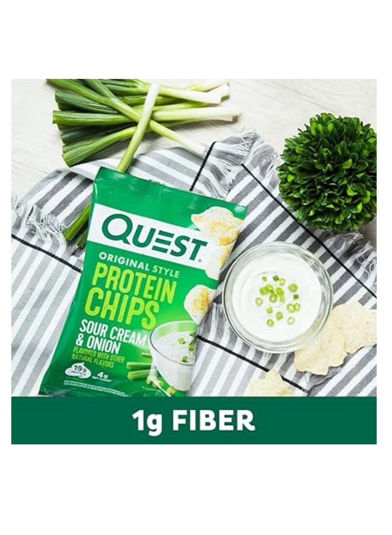 Quest Original Style Protein   Chips Sour Cream & Onion ( 32g Pack of 8 )