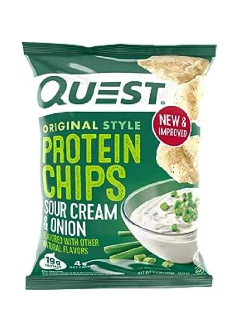 Quest Original Style Protein   Chips Sour Cream & Onion ( 32g Pack of 8 )