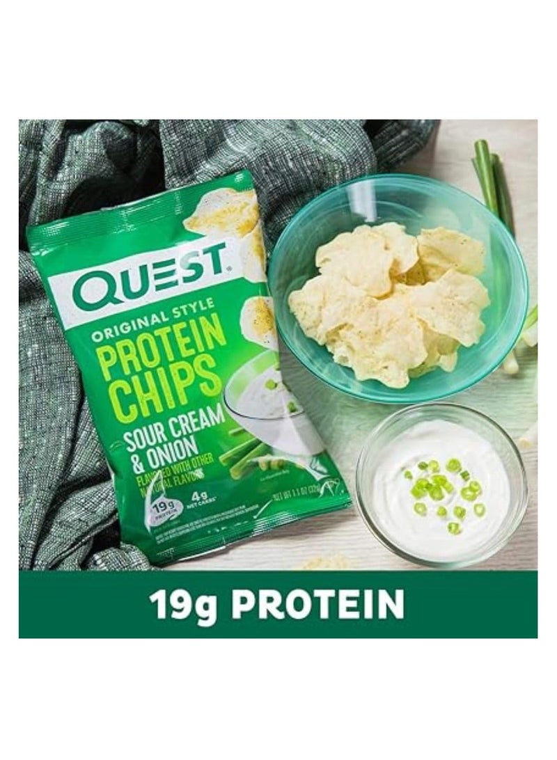 Quest Original Style Protein   Chips Sour Cream & Onion ( 32g Pack of 8 )