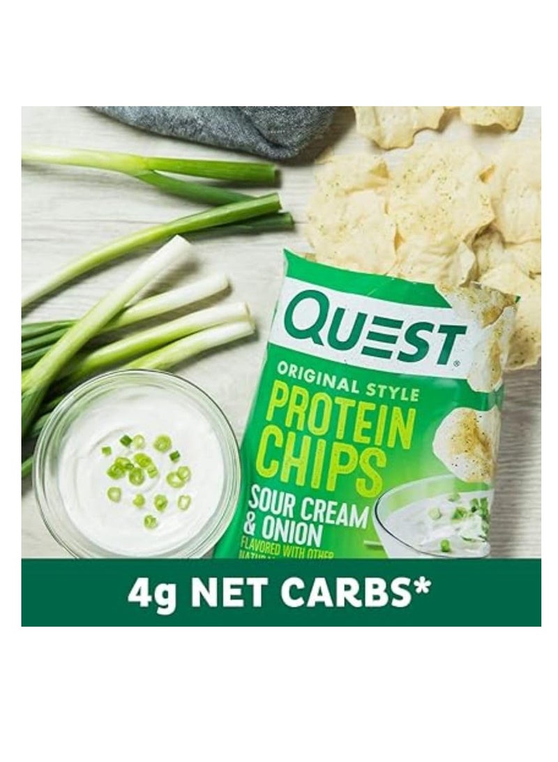 Quest Original Style Protein   Chips Sour Cream & Onion ( 32g Pack of 8 )