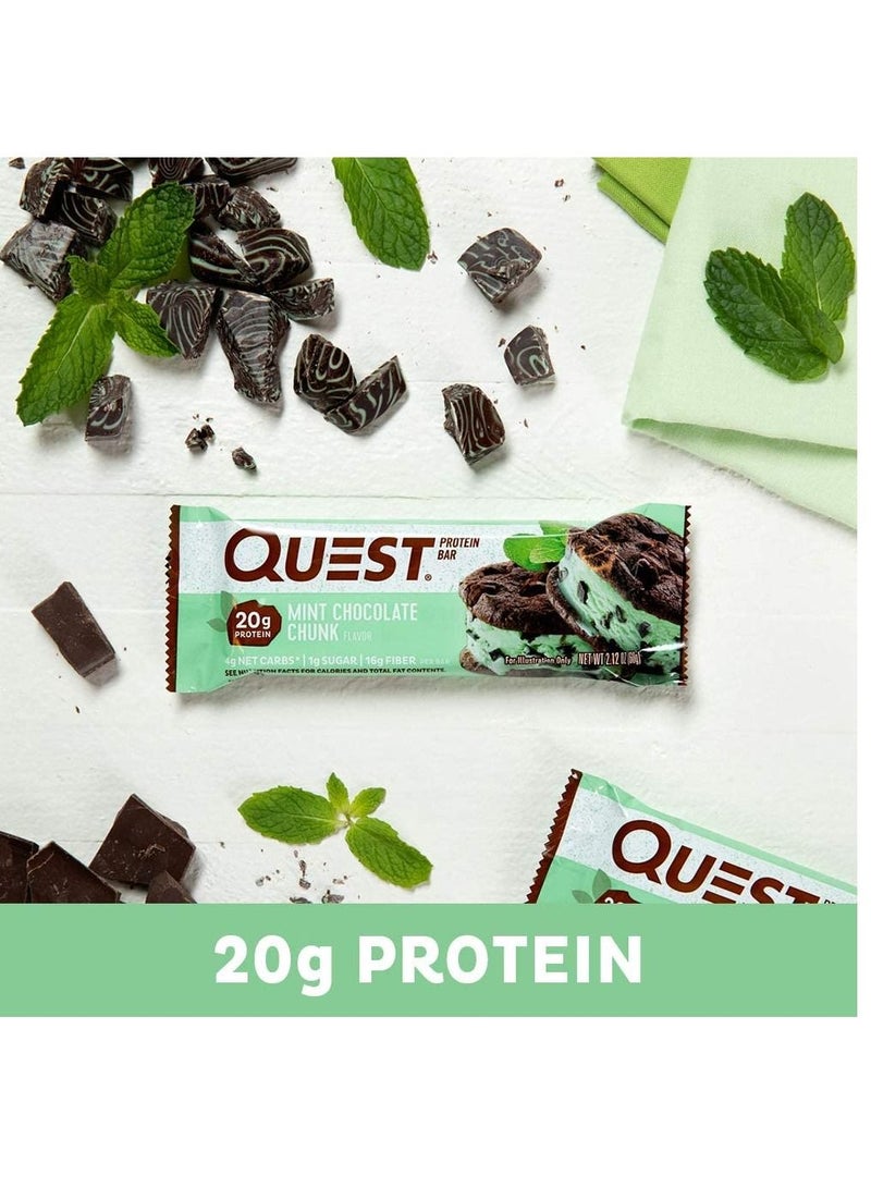 Quest Nutrition Mint Chocolate Chunk Protein Bar 12 Count