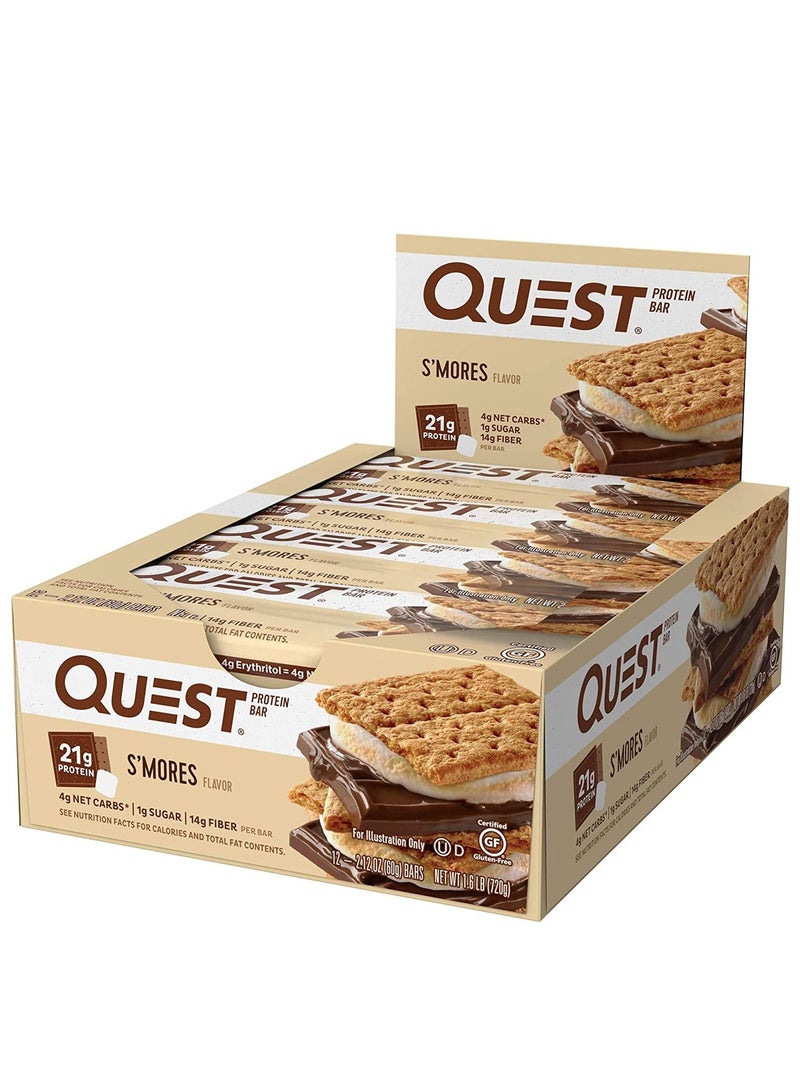 12-Piece Protein Bars Chocolate Smores