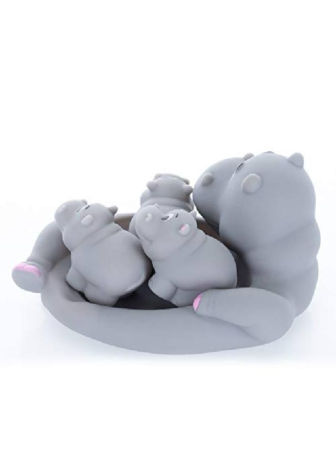 Rubber Hippo Family Bathtub Pals Floating Bath Tub Toy