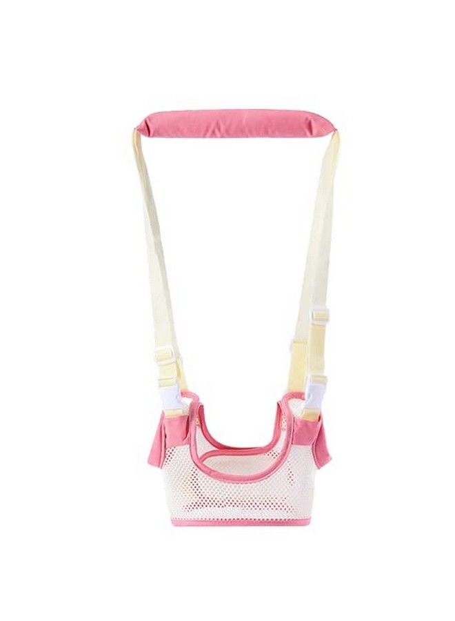 Handheld Baby Walker With Harness Adjustable Walking Assistant Helper For Infant Child (Age 6 Months To 24 Months)Stand Up And Learn Walking (Vest Style Pink)