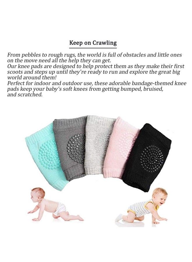 Pack Of 3 Crawling Baby Toddler Infant Antislip Elbow And Knee Pads Guardspink