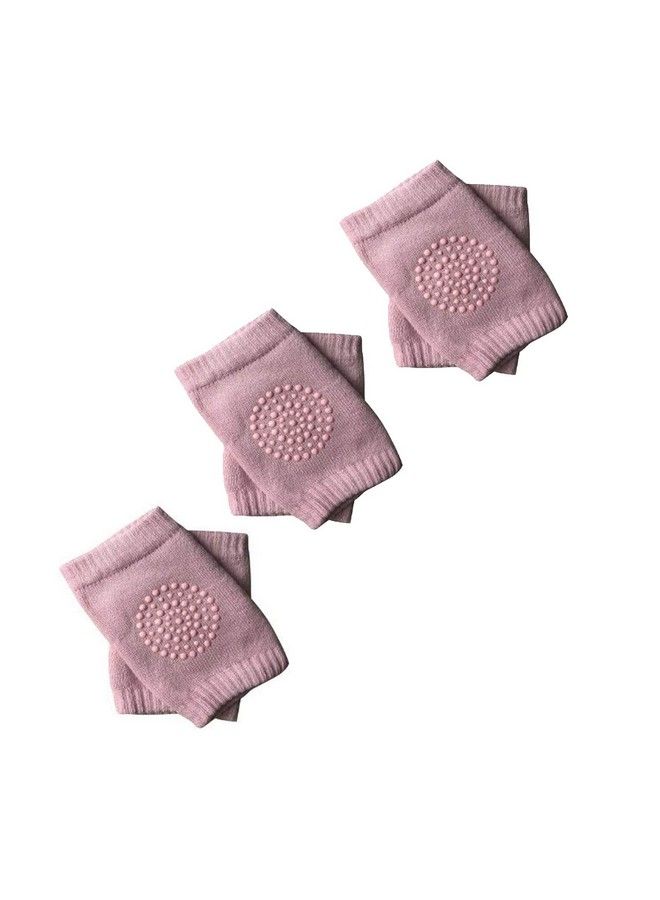 Pack Of 3Crawling Baby Toddler Infant Anti Slip Elbow And Knee Pads;Guards Pink