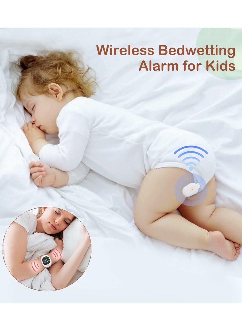 2-in-1 Wireless Bedwetting Alarm & Potty Watch for Kid Elder Adult, Potty Training Watch Rechargeable Bed Wetting Alarm Customizable Potty Watch Nighttime Potty Training Potty Reminder Watch