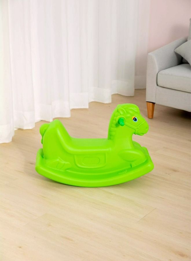 Plastic Rocking Horse Kids Rider On Toys  Green Color