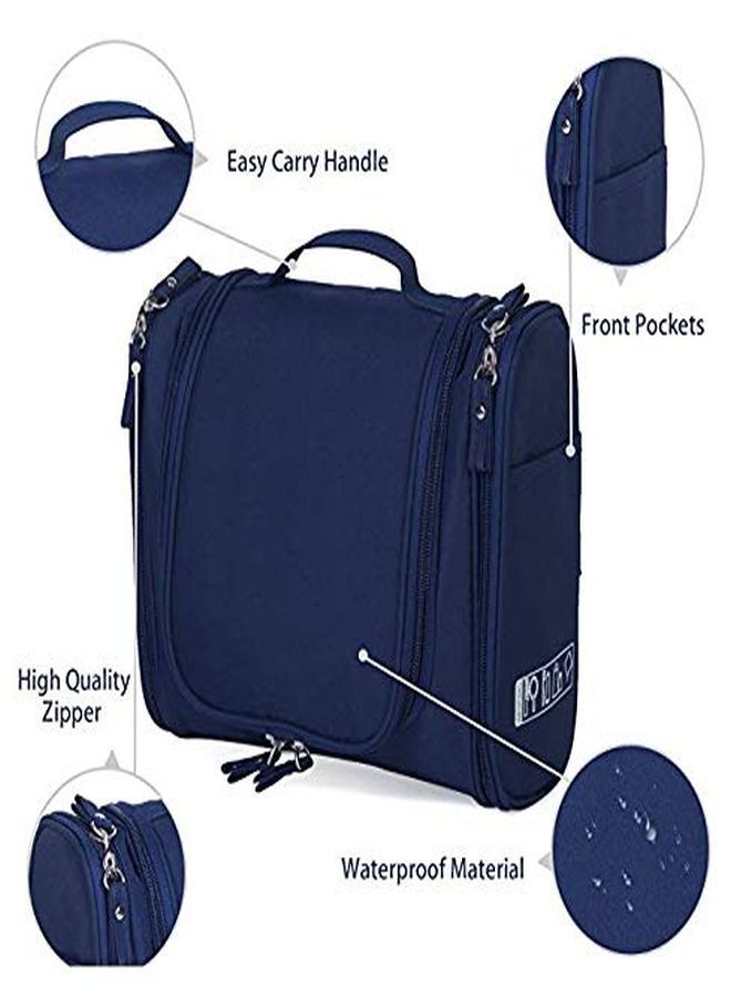 Multifunctional Travel Bag Extra Large Makeup Organiser With Hook (Navy Blue)
