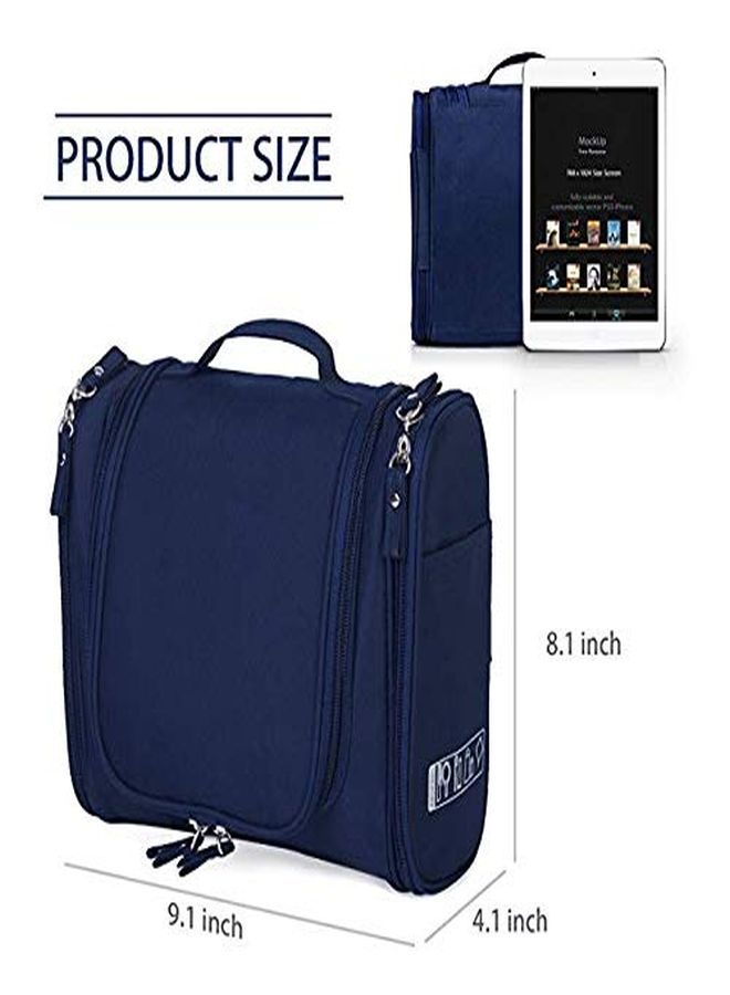 Multifunctional Travel Bag Extra Large Makeup Organiser With Hook (Navy Blue)