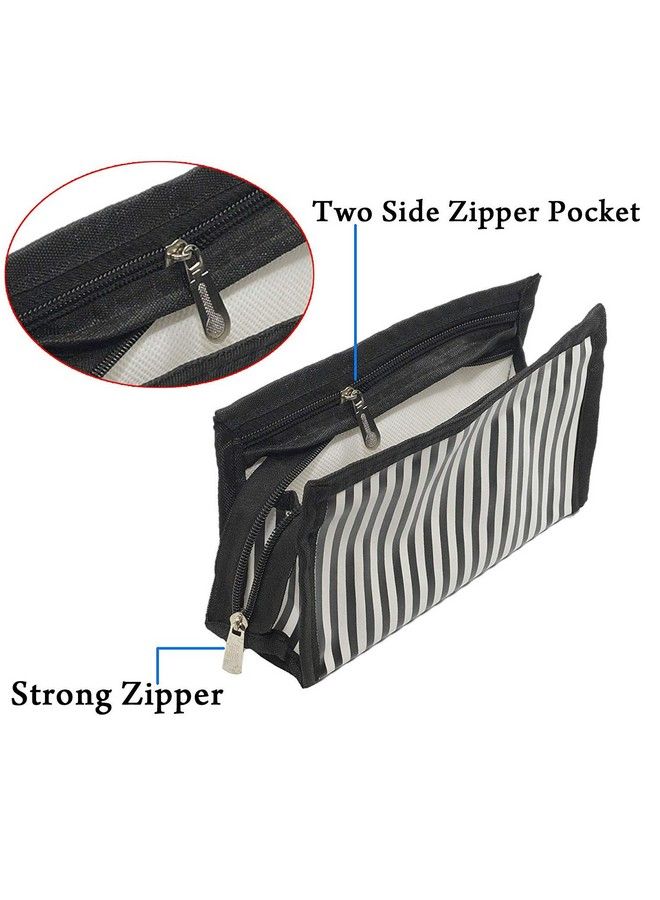 3 Pcs Polyester Travelling Pouch Cosmetic Makeup Kit Multipurpose Use For Men & Women