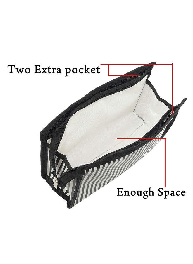 3 Pcs Polyester Travelling Pouch Cosmetic Makeup Kit Multipurpose Use For Men & Women