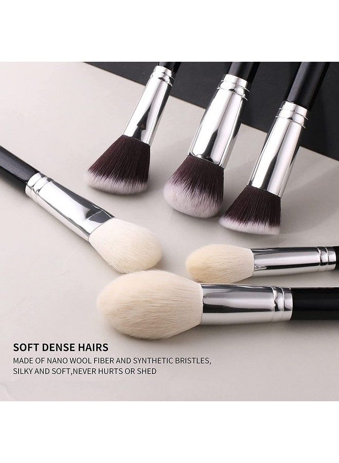 Makeup Brushes 30Pcs New Variant Professional Makeup Brush Set Natural Goat Hair Premium Synthetic Kabuki Foundation Blending Brush Face Powder Blush Concealers