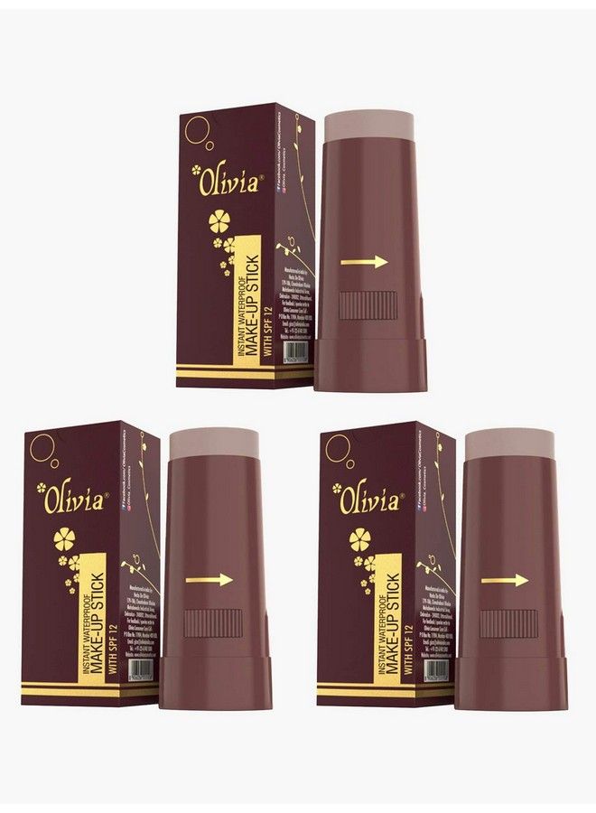 Instant Waterproof Makeup Stick Concealer Natural 15G Shade No.3 (Spf 12) Pack Of 3