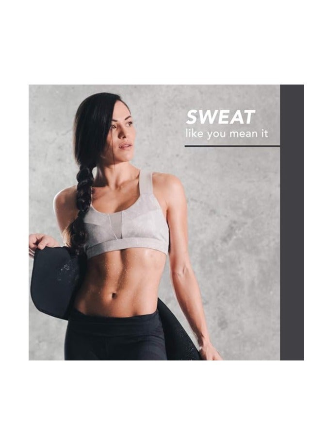 Sweet Sweat Waist Trimmer 'Xtra Coverage' Belt Black/White XXL